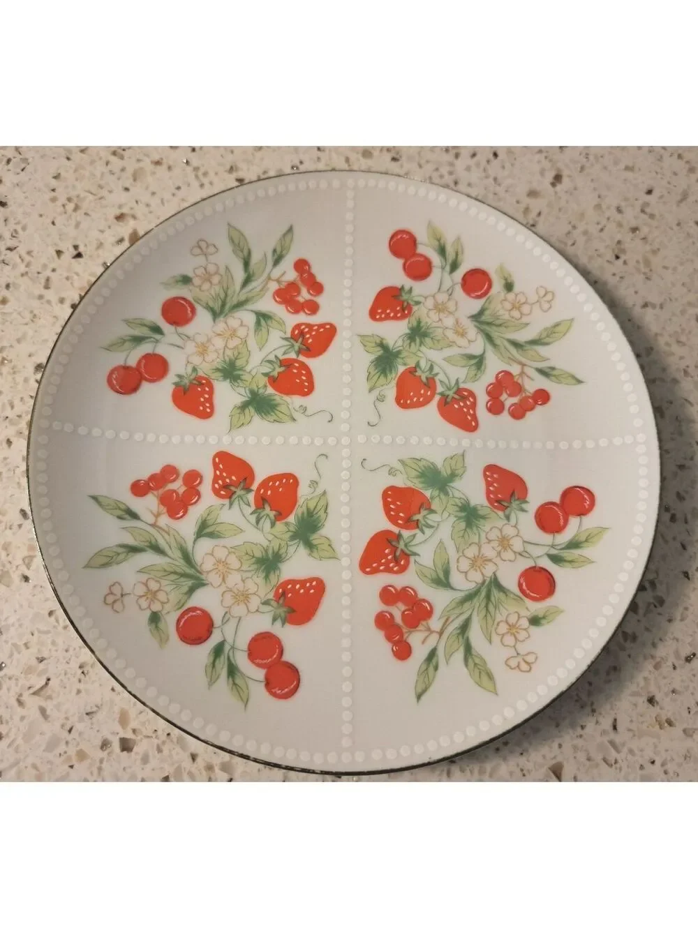 Vintage 1977 Design Marc Berries Jubilee Dish/Cake Plate 6.5